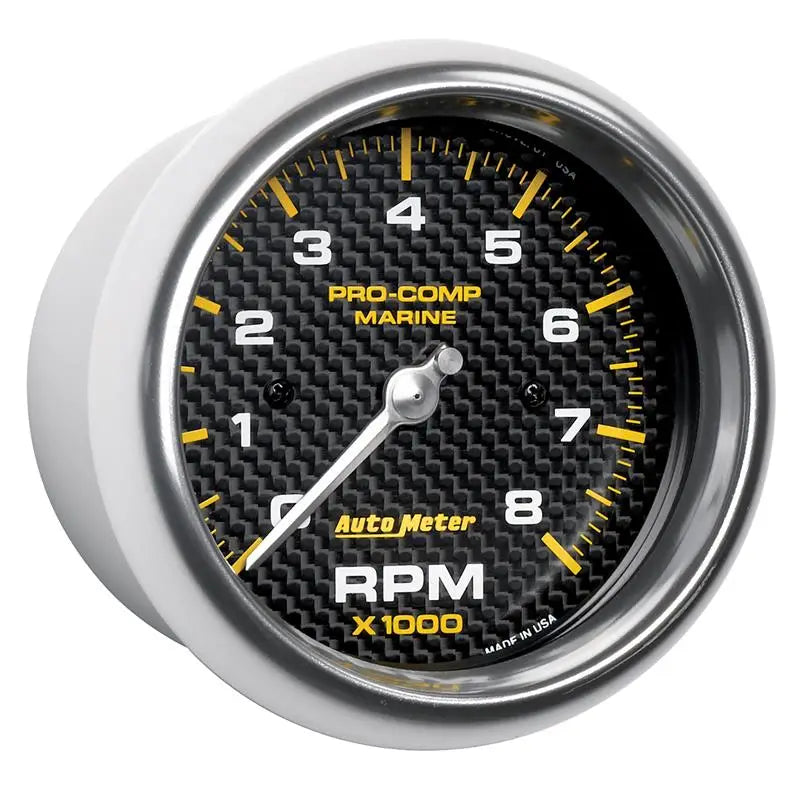 AutoMeter 200779-40 Autometer Marine Carbon Fiber 3-3/8in 8k RPM Tachometer