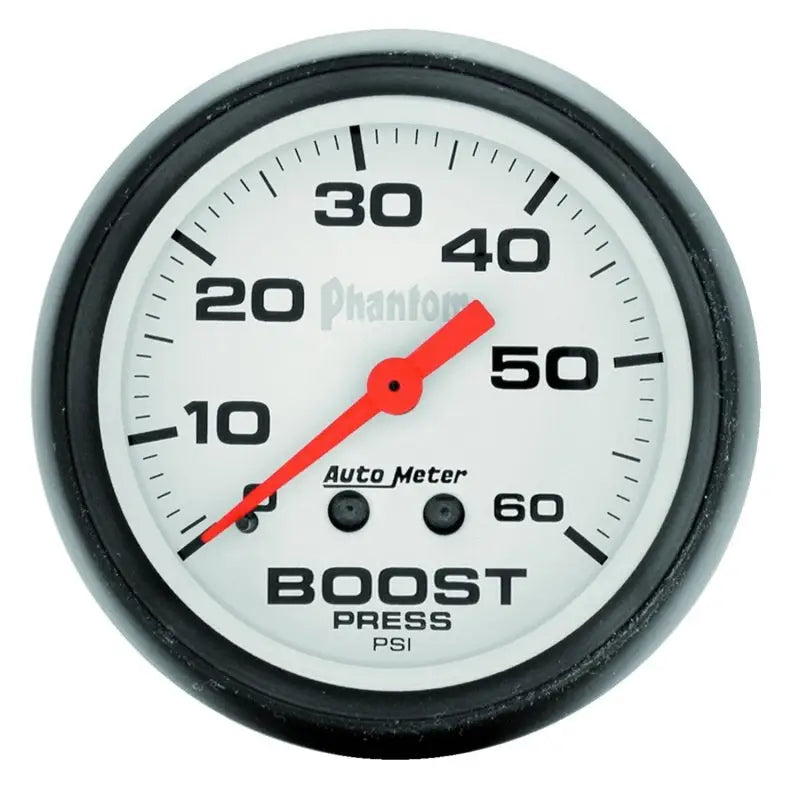 Autometer Phantom 52mm 0-60 PSI Mechanical Boost Gauge - Truck & Automotive