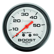 Autometer Phantom 52mm 0-60 PSI Mechanical Boost Gauge - Truck & Automotive