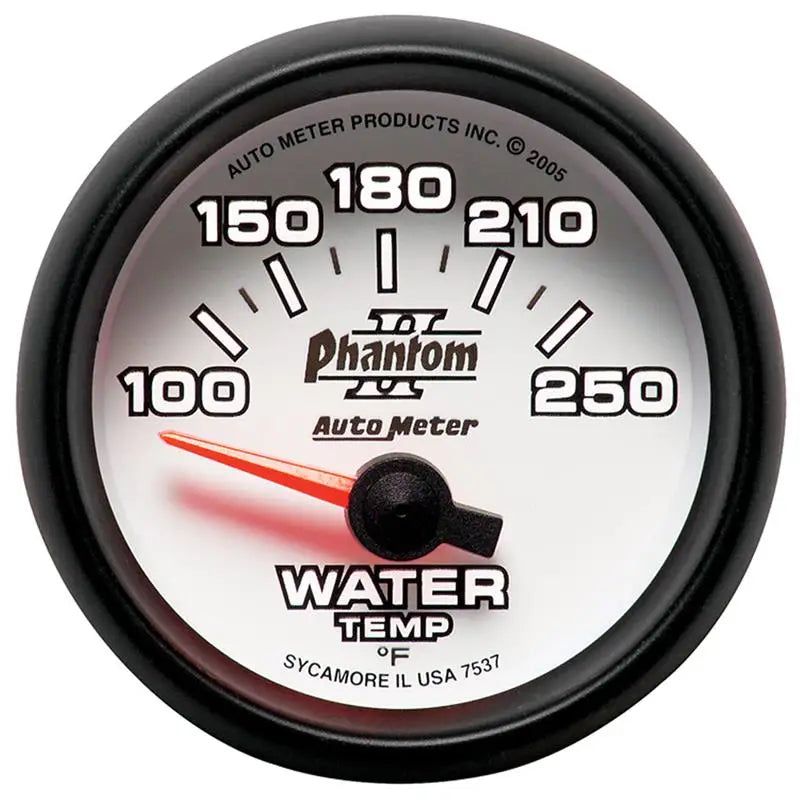 AutoMeter 7537 Autometer Phantom II 52.4mm SSE 100-250 Deg F Water Temperature Gauge - 7537