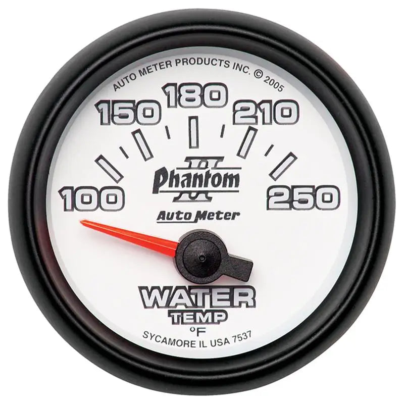 AutoMeter 7537 Autometer Phantom II 52.4mm SSE 100-250 Deg F Water Temperature Gauge - 7537