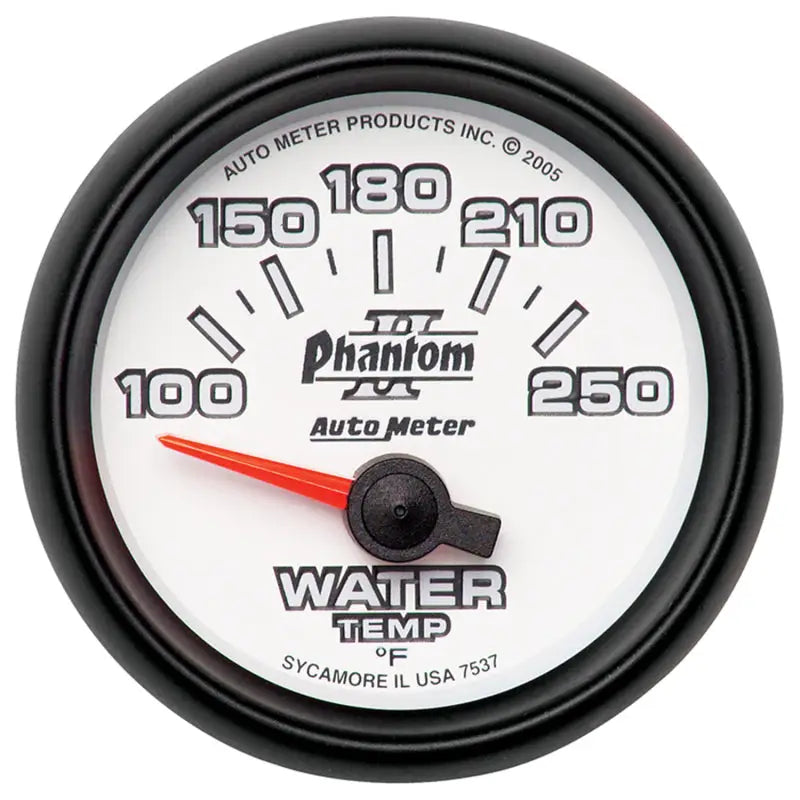 AutoMeter 7537 Autometer Phantom II 52.4mm SSE 100-250 Deg F Water Temperature Gauge - 7537