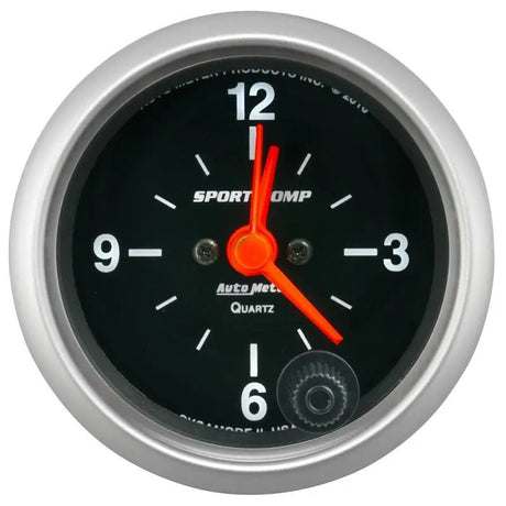Autometer Sport-Comp 2-1/16in. 12 Hour Analog Clock Gauge - 3385