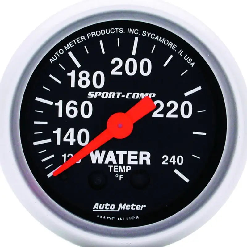 Autometer Sport-Comp 52.4mm 120-240 ’F Mech 2in Water Temp - Truck & Automotive