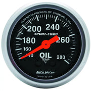 AutoMeter 3341 Autometer Sport-Comp 52.4mm 140-280 Deg F Mech Oil Temp Gauge