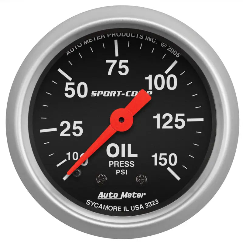 AutoMeter 3323 Autometer Sport Comp 52mm Mechanical 0-150 PSI Oil Pressure Gauge - 3323
