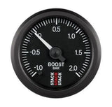 Black Boost Pressure Gauge with Pro Step Motor for AutoMeter Stack 52mm boost gauge