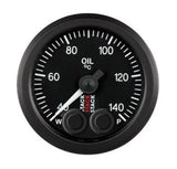 Black oil temperature gauge with pro step motor for precise readings on Autometer ST3312C