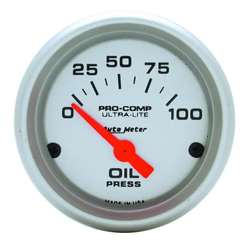 Autometer Ultra-Lite 52mm 0-100 PSI Electronic Oil Pressure Gauge - Truck & Automotive