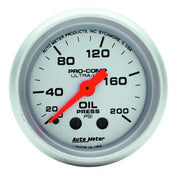 Autometer Ultra-Lite 52mm 0-200 PSI Mechanical Oil Pressure Gauge - 4322