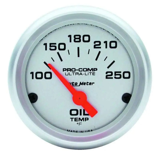 AutoMeter Autometer Ultra-Lite 52mm 100-250 Deg F Electronic Oil Temperature Gauge