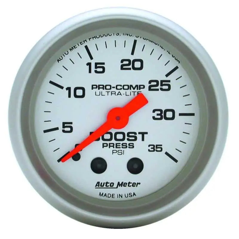 AutoMeter Autometer Ultra-Lite 52mm 35 PSI Mechanical Boost Gauge