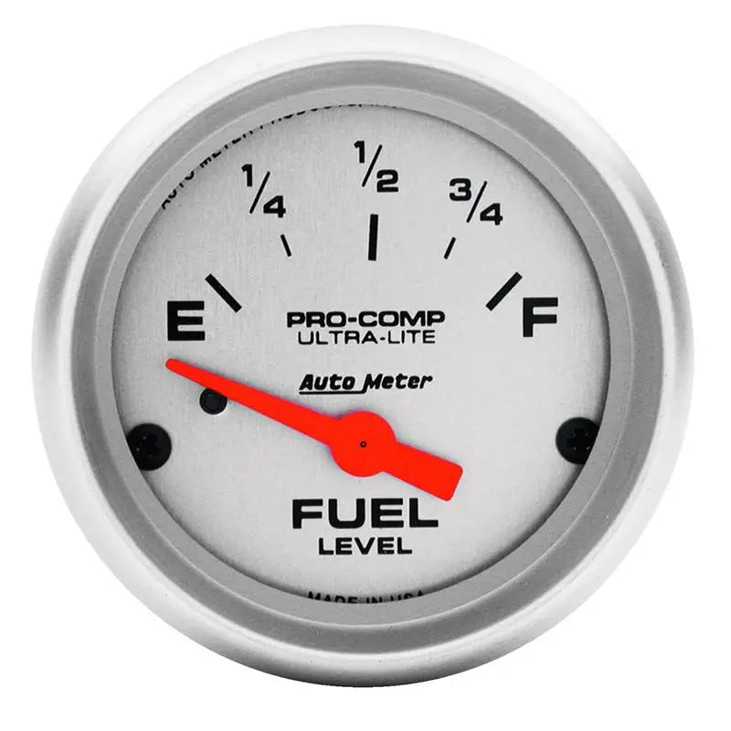 AutoMeter 4319 Autometer Ultra-Lite 52mm 73 OHMS Empty/10 OHMS Full Short Sweep Electronic Fuel Level Gauge - 4319