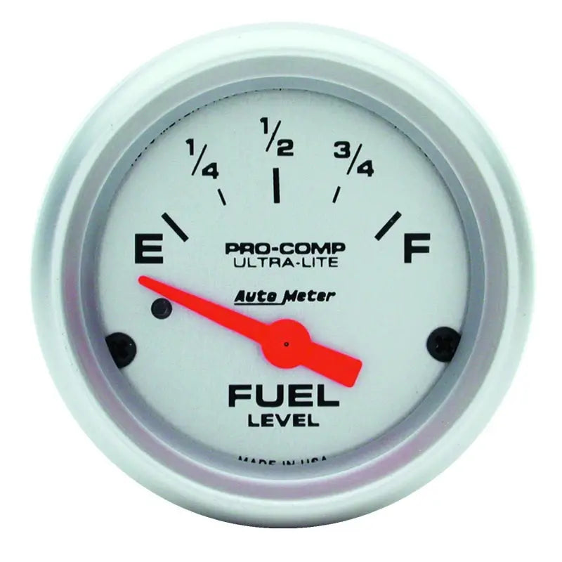 Autometer Ultra-Lite 52mm OHMS Empty/90 Full Short Sweep Electronic Fuel Level Gauge - Truck & Automotive