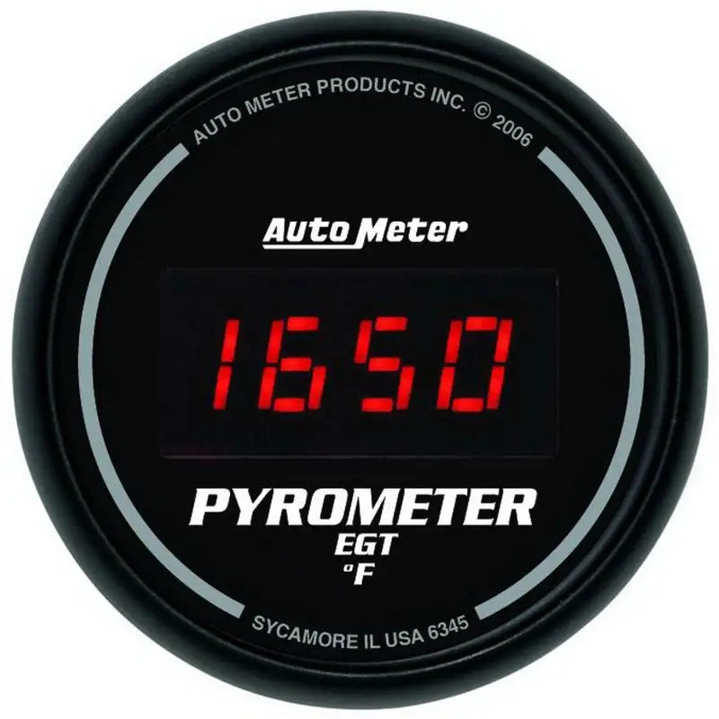 Autometer Z Series 52mm 0-2000 Deg F Digital EGT/Pyrometer Gauge - 6345