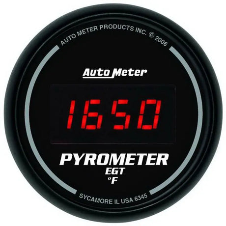 Autometer Z Series 52mm 0-2000 Deg F Digital EGT/Pyrometer Gauge - 6345