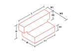 Auxiliary Fuel Tank DOT Approved For Direct Feed Into OEM Tank; Diesel; 80 Gallon Capacity; L-Shaped; 48 Inch Length X