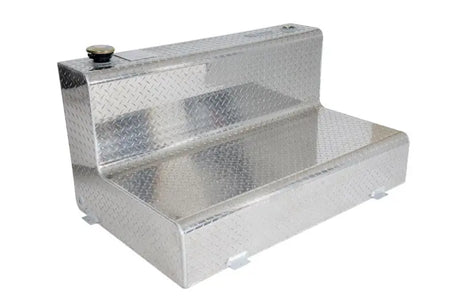 Auxiliary Fuel Tank DOT Approved For Direct Feed Into OEM Tank; Diesel; 80 Gallon Capacity; L-Shaped; 48 Inch Length X