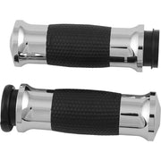 Air Gel Grips W/F B W Throttle Chrome
