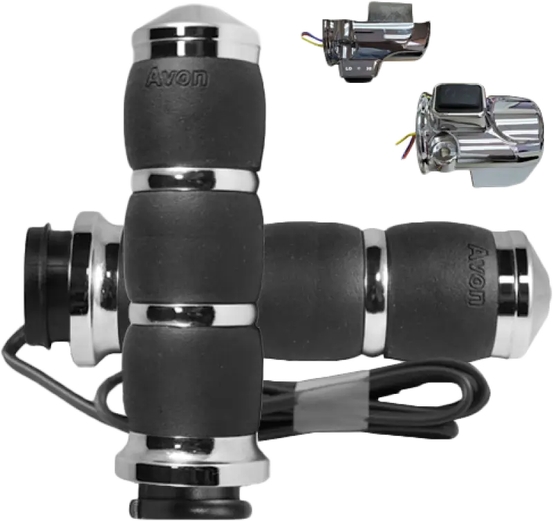 AVON Velvet Air Heated Chrome Twist Grip - AIR-93-F24-HT - AVON