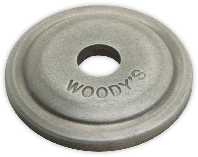 Gray circular metal support plate with central hole for Digger Support and support plates