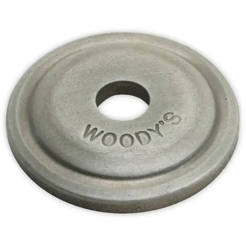 Grey circular metal support plate for Digger Support AWA-3775-C round alum 5/16