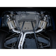 Car’s dual exhaust system on AWE Audi 2019-2023 C8 A6/A7 3.0T Touring Edition Cat-back Exhaust
