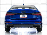 Blue Audi sedan with AWE Touring Edition Cat-Back Exhaust for C8 A6/A7 3.0T