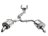 Shiny stainless steel touring edition cat-back exhaust for AWE Audi 2019-2023 C8 A6/A7 3.0T
