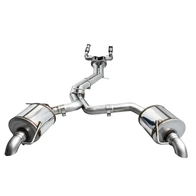 Shiny stainless steel touring edition cat-back exhaust for AWE Audi 2019-2023 C8 A6/A7 3.0T