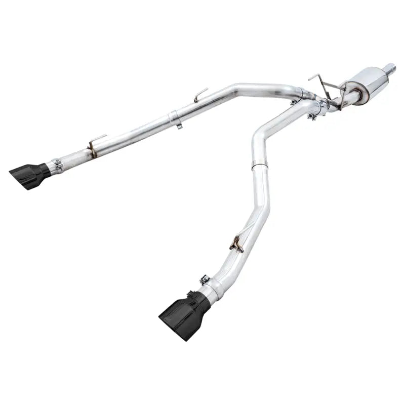 AWE Tuning 3015-33004 AWE Tuning 09-18 RAM 1500 5.7L (w/Cutouts) 0FG Dual Rear Exit Cat-Back Exhaust - Diamond Black Tips
