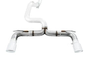 Stainless steel dual exhaust with polished tips for Ford Focus track conversion kit by AWE Tuning