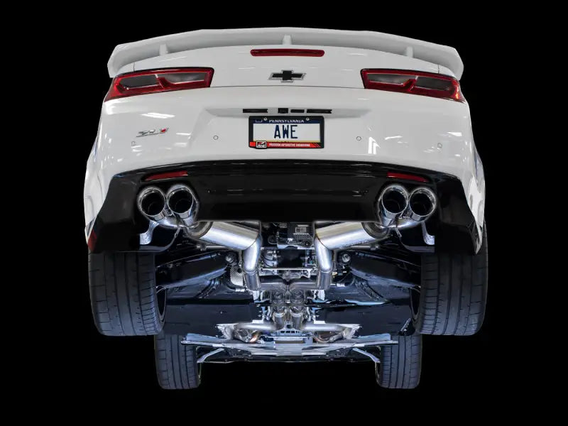 AWE Tuning 16-19 Chevy Camaro SS Res Cat-Back Exhaust -Touring Edition (Quad Chrome Silver Tips) - Truck & Automotive