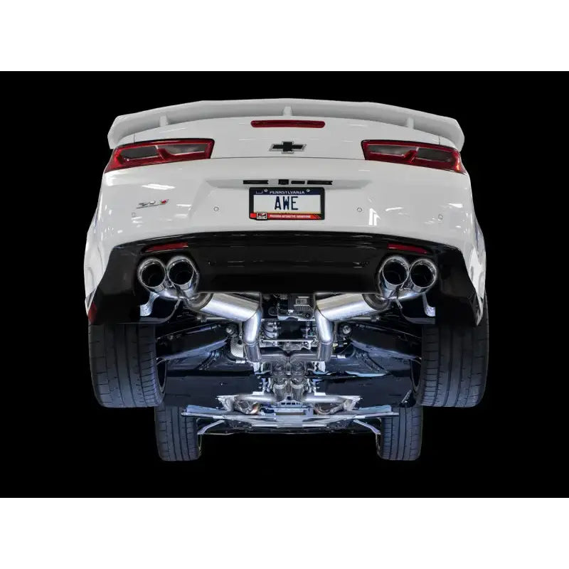 AWE Tuning 16-19 Chevy Camaro SS Res Cat-Back Exhaust -Touring Edition (Quad Chrome Silver Tips) - Truck & Automotive