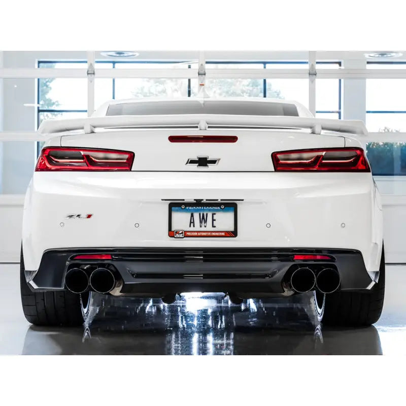 AWE Tuning 3015-43114 AWE Tuning 16-19 Chevy Camaro SS Res Cat-Back Exhaust -Touring Edition (Quad Diamond Black Tips)