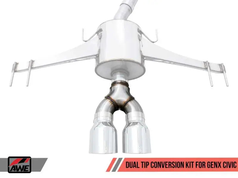 AWE Tuning 17+ Honda Civic SI 1.5L / Type R 2.0L Turbo Dual Tip Conversion Kit 