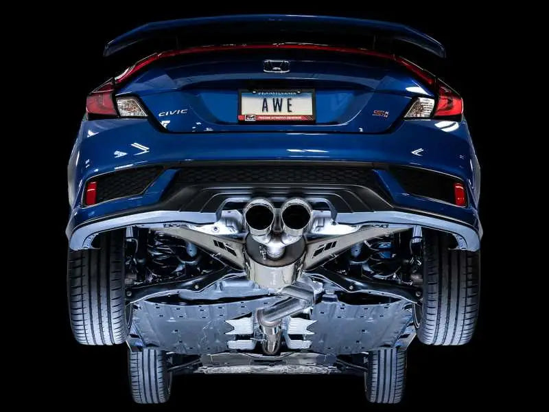 AWE Tuning 17+ Honda Civic SI 1.5L / Type R 2.0L Turbo Dual Tip Conversion Kit 