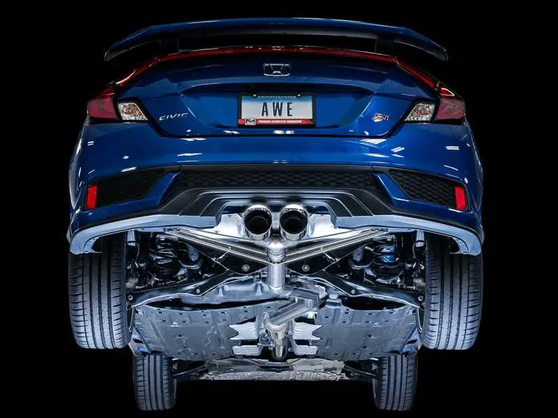 AWE Tuning 17+ Honda Civic SI 1.5L / Type R 2.0L Turbo Dual Tip Conversion Kit 