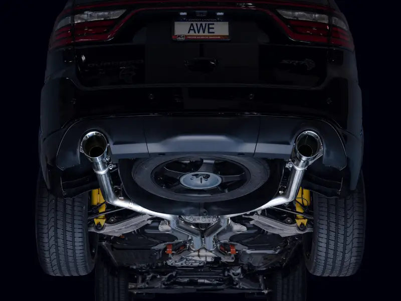 AWE Tuning 18-23 Dodge Durango SRT & Hellcat Track Edition Exhaust - Chrome Silver Tips - Truck Automotive