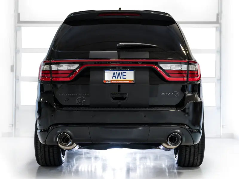 AWE Tuning 18-23 Dodge Durango SRT & Hellcat Track Edition Exhaust - Chrome Silver Tips - Truck Automotive