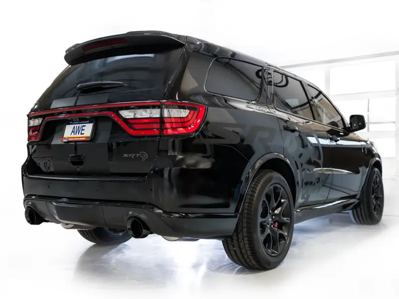 AWE Tuning 18-23 Dodge Durango SRT & Hellcat Track Edition Exhaust - Diamond Black Tips - Truck Automotive