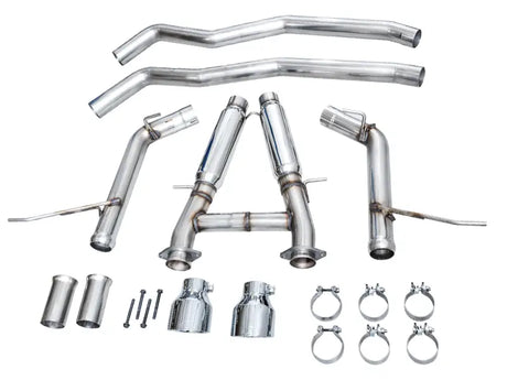 AWE Tuning 18-23 Dodge Durango SRT & Hellcat Track Edition Exhaust - Chrome Silver Tips - Truck Automotive