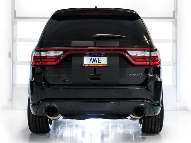 AWE Tuning 18-23 Dodge Durango SRT & Hellcat Track Edition Exhaust - Diamond Black Tips - Truck Automotive