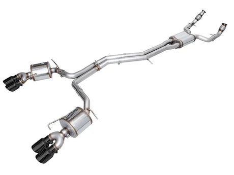 Stainless steel Touring Edition Exhaust with black tips for Audi C8 S6/S7 by AWE Tuning