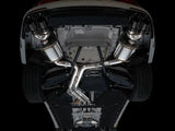 Car’s aftermarket exhaust showing AWE Tuning 19-23 Audi C8 S6/S7 touring edition exhaust