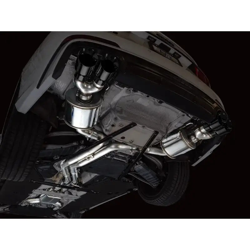 Car exhaust system featuring awe tuning touring edition exhaust with diamond black tips