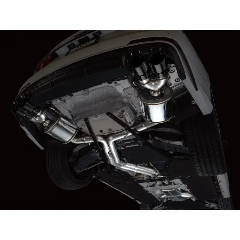 Car exhaust system featuring awe tuning touring edition exhaust with diamond black tips