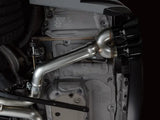 Shiny metal exhaust pipe on AWE Tuning 19-23 Audi C8 S6/S7 track edition exhaust