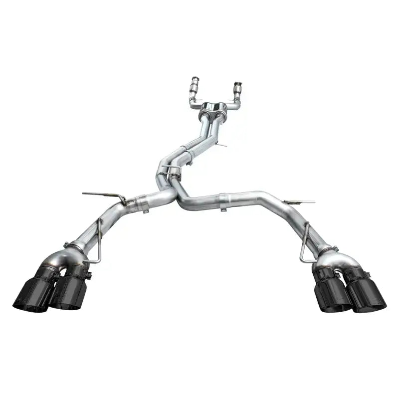 Stainless steel track edition exhaust with black tips for Audi C8 S6/S7 19-23