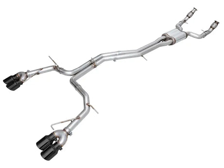 Stainless steel track edition exhaust with diamond black tips for Audi C8 S6/S7